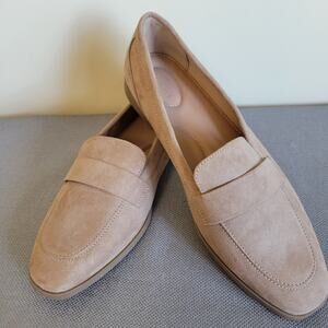 NWOTB Women's Size 9 Old Navy City Loafer Faux Suede Slip On Cushioned Taupe Tan